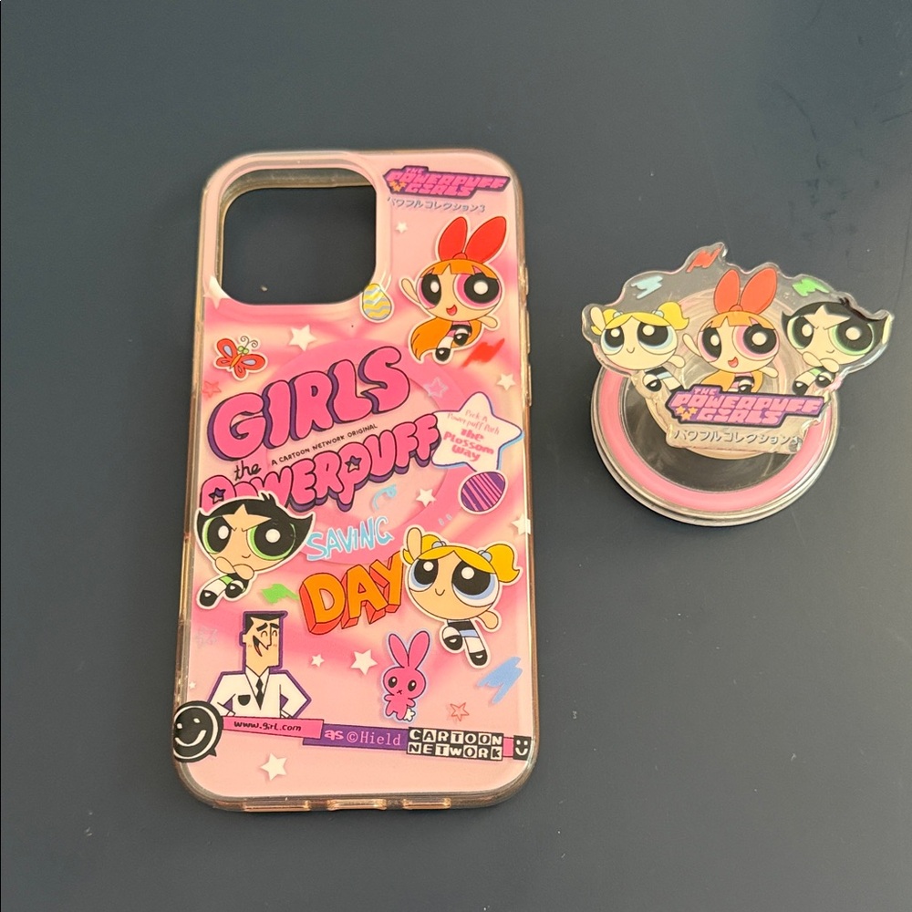 Cartoon Network Powerpuff Girls Pink Phone Case with Characters - Picture 2 of 4